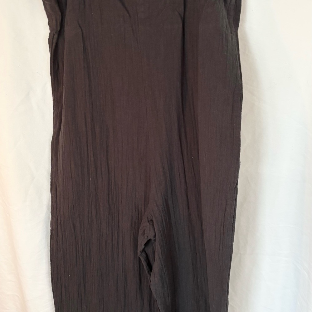 Billabong Charcoal Button-Front Jumpsuit - image 4
